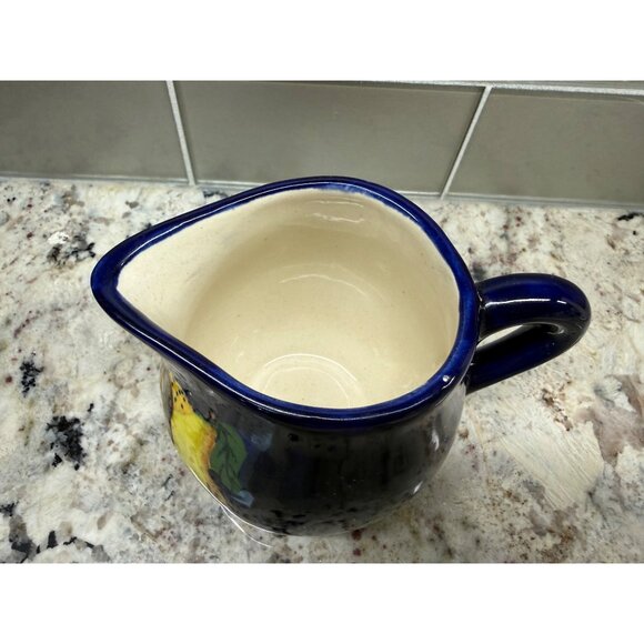 VTG Tonala Hand-Painted Mexican Ceramic Sm Pitcher pineapple Fruit Cottagecore - Picture 9 of 9